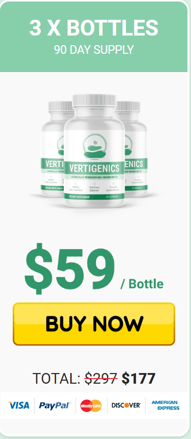 Vertigenics 3 $59/bottle